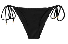 Carregar imagem no visualizador da galeria, Product Front: Rio De Sol Bas Bottom Shimmer-Black Cheeky-Tie