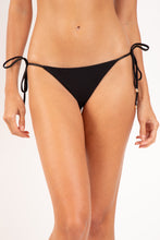Carregar imagem no visualizador da galeria, Gallery: Rio De Sol Bas Bottom Shimmer-Black Cheeky-Tie-Gold