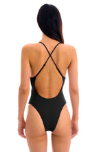 Carregar imagem no visualizador da galeria, Model Back: Rio De Sol Une Pièce Dots-Black Ivy Strap