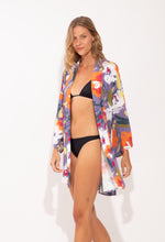 Carregar imagem no visualizador da galeria, Image 02: Rio De Sol Robe De Plage Garden-Flower Kimono