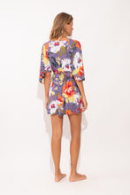 Carregar imagem no visualizador da galeria, Model Back: Rio De Sol Mini Dress Garden-Flower Mini Dress