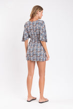 Carregar imagem no visualizador da galeria, Model Back: Rio De Sol Mini Dress Ikat Mini Dress