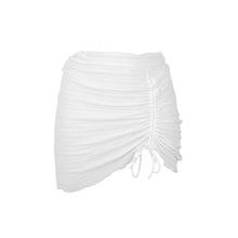 Carregar imagem no visualizador da galeria, Product Front: Rio De Sol Jupe De Page Memphis-White Mini Skirt Ruched