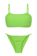 Carregar imagem no visualizador da galeria, Product Front: Rio De Sol Ensemble Set Lemon Bandeau-Reto Cheeky-Fixa