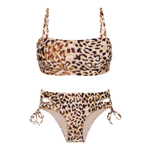 Carregar imagem no visualizador da galeria, Product Front: Rio De Sol Ensemble Set Leopard Bandeau-Reto Madrid