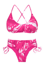 Carregar imagem no visualizador da galeria, Product Front: Rio De Sol Ensemble Set Pink-Palms Bralette Madrid