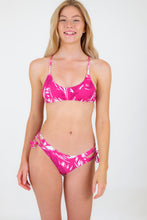 Carregar imagem no visualizador da galeria, Model Front: Rio De Sol Ensemble Set Pink-Palms Bralette Madrid