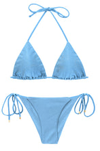 Carregar imagem no visualizador da galeria, Product Front: Rio De Sol Ensemble Set Shimmer-Baltic-Sea Tri-Inv Cheeky-Tie
