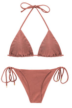 Carregar imagem no visualizador da galeria, Product Front: Rio De Sol Ensemble Set Shimmer-Copper Tri-Inv Cheeky-Tie