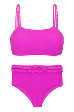 Carregar imagem no visualizador da galeria, Product Front: Rio De Sol Ensemble Set St-Tpz-Pink Reto Hotpant-High