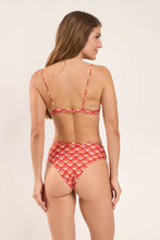 Carregar imagem no visualizador da galeria, Model Back: Rio De Sol Haut Top Floral-Scales Balconet-Tie
