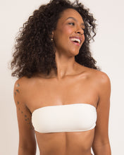 Carregar imagem no visualizador da galeria, Gallery: Rio De Sol Haut Top Off-White Bandeau-Reto