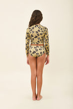 Carregar imagem no visualizador da galeria, Model Back: Uv Line Une Pièce Fille Girl Bikini Hot Pant Jaguar Upf50+