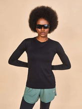 Carregar imagem no visualizador da galeria, Gallery: Uv Line T-Shirt Longsleeve Fem Skin Infratherm Preto Upf50+
