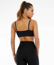 Carregar imagem no visualizador da galeria, Model Back: Alto Giro Fitness Haut Top Bodytex Alcas Personalizadas Preto
