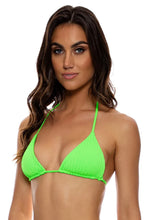 Carregar imagem no visualizador da galeria, Image 02: Luli Fama Haut Top Wavy Ruched Que Sera Sera Neon Lime
