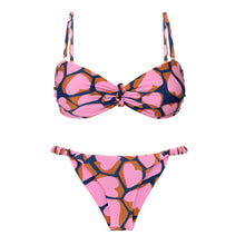 Carregar imagem no visualizador da galeria, Product Front: Rio De Sol Ensemble Set Amore-Pink Bandeau-Crispy Cheeky-Crispy
