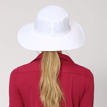 Carregar imagem no visualizador da galeria, Model Back: Uv Line Chapeau Souple/Capeline Hat Lyon Nac L Fem White Upf50+
