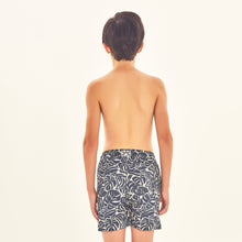 Carregar imagem no visualizador da galeria, Model Back: Uv Line Maillot De Bain Garçon Shorts Kids Costela Aco Upf50+
