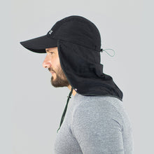 Carregar imagem no visualizador da galeria, Model Back: Uv Line Chapeau Legionnaire Neck Cap Africa 2021 Masc Black Upf50+
