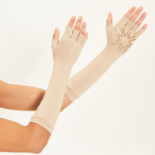 Carregar imagem no visualizador da galeria, Image 04: Uv Line Gants Long Gloves Uni Chocolate Upf50+
