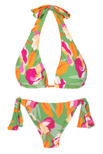 Carregar imagem no visualizador da galeria, Product Front: Rio De Sol Ensemble Set Green-Bloom Halter-Double Italy
