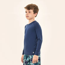 Carregar imagem no visualizador da galeria, Image 02: Uv Line T-Shirt Acqua Qr Code Marinho Upf50+
