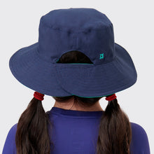 Carregar imagem no visualizador da galeria, Model Back: Uv Line Chapeau Souple/Capeline Hat California Inf Navy Blue Lagoa Upf50+
