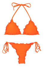Carregar imagem no visualizador da galeria, Product Front: Rio De Sol Ensemble Set Dots-Orange Frufru-Fio

