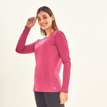 Carregar imagem no visualizador da galeria, Image 02: Uv Line T-Shirt Longsleeve Sport Fit Fuchsia Upf50+

