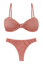 Carregar imagem no visualizador da galeria, Product Front: Rio De Sol Ensemble Set Shimmer-Copper Bandeau-Joy Nice-Fio
