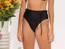Carregar imagem no visualizador da galeria, Image 11: Rio De Sol Bas Bottom Shimmer-Black Belted-High-Waist
