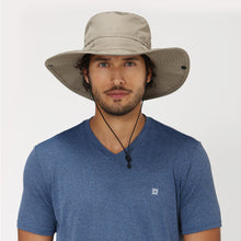 Carregar imagem no visualizador da galeria, Model Front: Uv Line Chapeau Souple/Capeline Safari Kaki Upf50+
