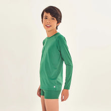 Carregar imagem no visualizador da galeria, Image 02: Uv Line T-Shirt Longsleeve Uvpro Kids Verde Brasil Upf50+
