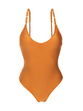 Carregar imagem no visualizador da galeria, Product Front: Rio De Sol Une Pièce Shimmer-Nocciola Hype-Noa
