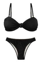 Carregar imagem no visualizador da galeria, Product Front: Rio De Sol Ensemble Set Shimmer-Black Bandeau-Joy Essential
