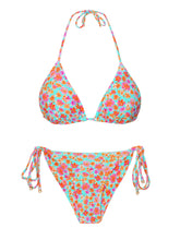 Carregar imagem no visualizador da galeria, Product Front: Rio De Sol Ensemble Set Ditsy-Sky Tri-Inv Cheeky-Tie
