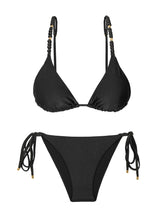 Carregar imagem no visualizador da galeria, Product Front: Rio De Sol Ensemble Set Shimmer-Black Lia-Noa Lacinho
