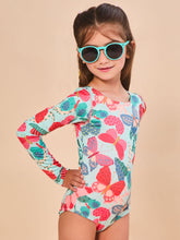 Carregar imagem no visualizador da galeria, Image 02: Uv Line Une Pièce Fille Swimsuit Girl Borboletinha Upf50+
