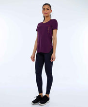 Carregar imagem no visualizador da galeria, Image 02: Alto Giro Fitness Haut T-Shirt Skin Fit Inspiracionais Roxo
