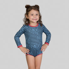 Carregar imagem no visualizador da galeria, Gallery: Uv Line Maillot De Bain Bébé Macaquinho Baby Listras Upf50+
