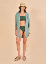 Carregar imagem no visualizador da galeria, Image 02: Uv Line Chemise Shirtdress Copenhagen Water Green Upf50+
