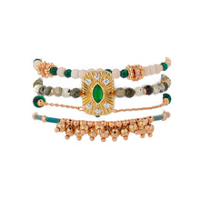 Carregar imagem no visualizador da galeria, Product Front: Hipanema Bracelet Cuff Karmelia Green Hipenema
