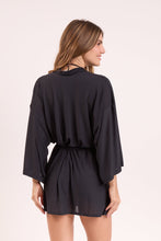 Carregar imagem no visualizador da galeria, Image 08: Rio De Sol Robe De Plage Black Kimono
