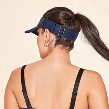 Carregar imagem no visualizador da galeria, Model Back: Uv Line Visière Elastic Visor Navy Blue Upf50+
