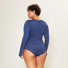 Carregar imagem no visualizador da galeria, Image 08: Uv Line Une Pièce Swimsuit Macae Navy Blue Upf50+
