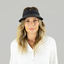 Carregar imagem no visualizador da galeria, Model Front: Uv Line Visière Visor Granada Eva Fem Matte Black Upf50+
