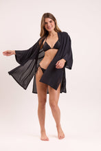 Carregar imagem no visualizador da galeria, Image 11: Rio De Sol Robe De Plage Black Kimono
