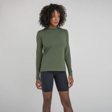 Carregar imagem no visualizador da galeria, Image 02: Uv Line T-Shirt Longsleeve Uvpro Fem Verde Militar Upf50+
