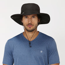 Carregar imagem no visualizador da galeria, Model Front: Uv Line Chapeau Souple/Capeline Safari Preto Upf50+
